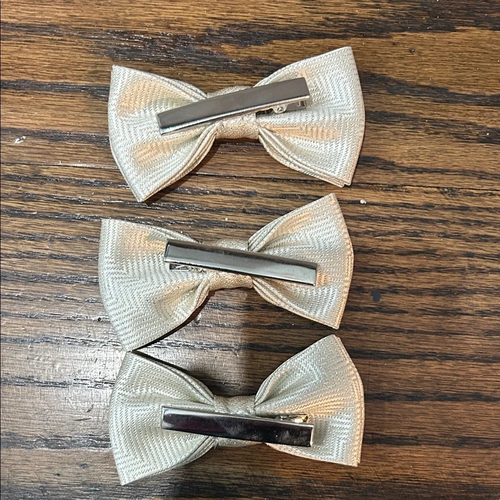 Elegant Cream Bow Tie Set for Kids
